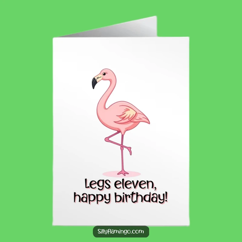 Free Printable Kawaii Flamingo Birthday Card - Cute Yoga Pose Gift