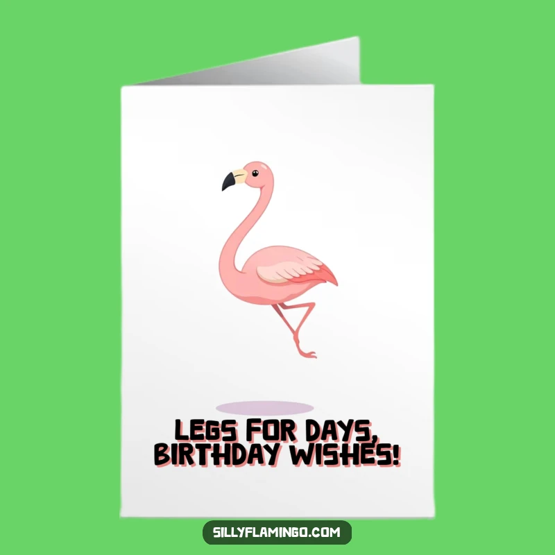 Free Printable Birthday Card: Funny Flamingo Leap for a Hilarious Downloadable Gift