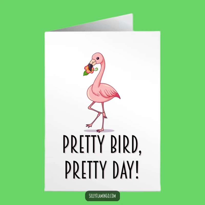 Charming Flamingo Birthday Card Free Printable: Floral Fun Downloadable Gift