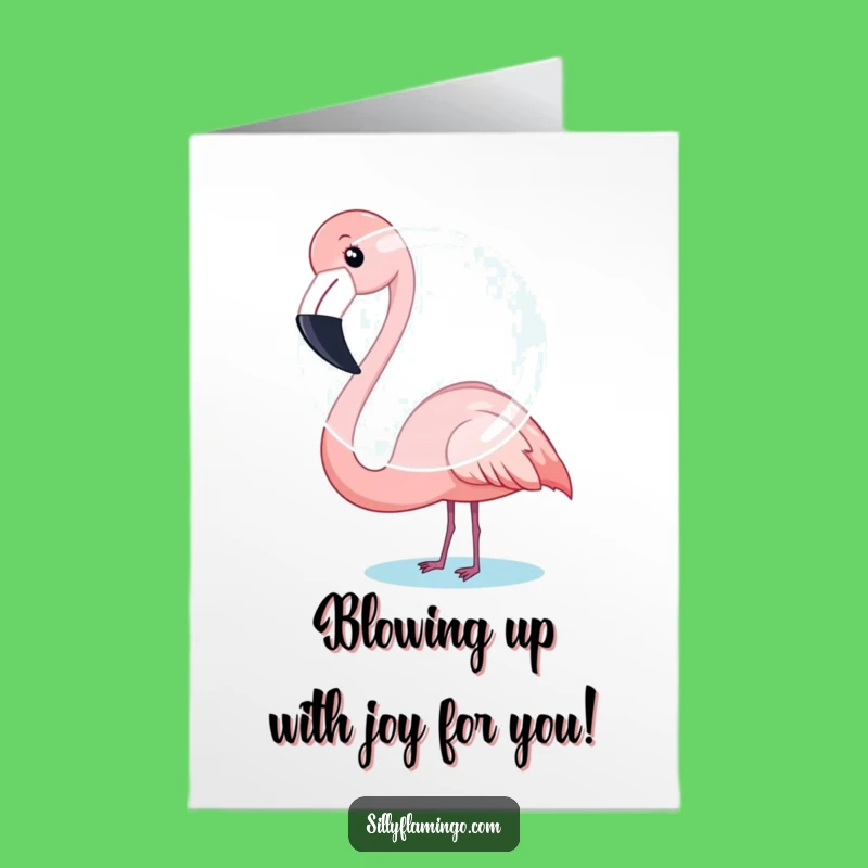 Free Printable Congrats Card: Flamingo Bubble Mishap for a Fun DIY Gift