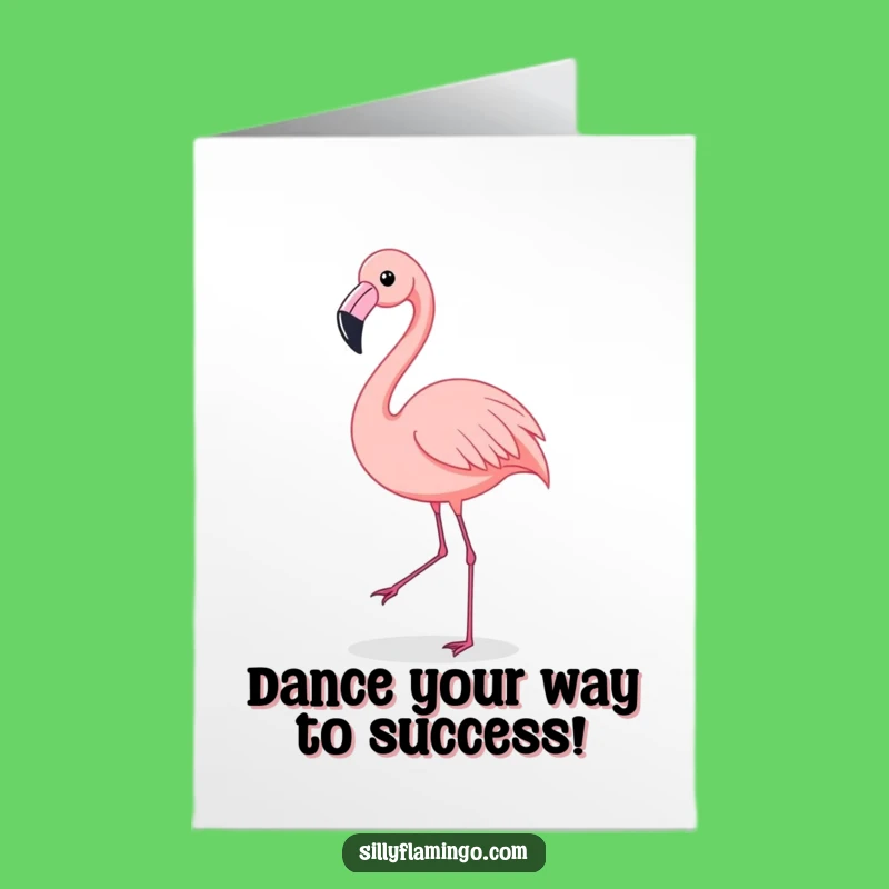 Free Printable Flamingo Card: Funny Dance Downloadable Gift for Big Wins