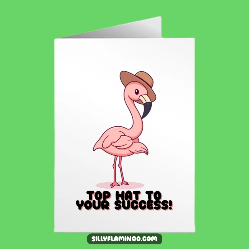 Free Printable Congrats Card: Flamingo's Beak Dip, Quirky Downloadable Celebration