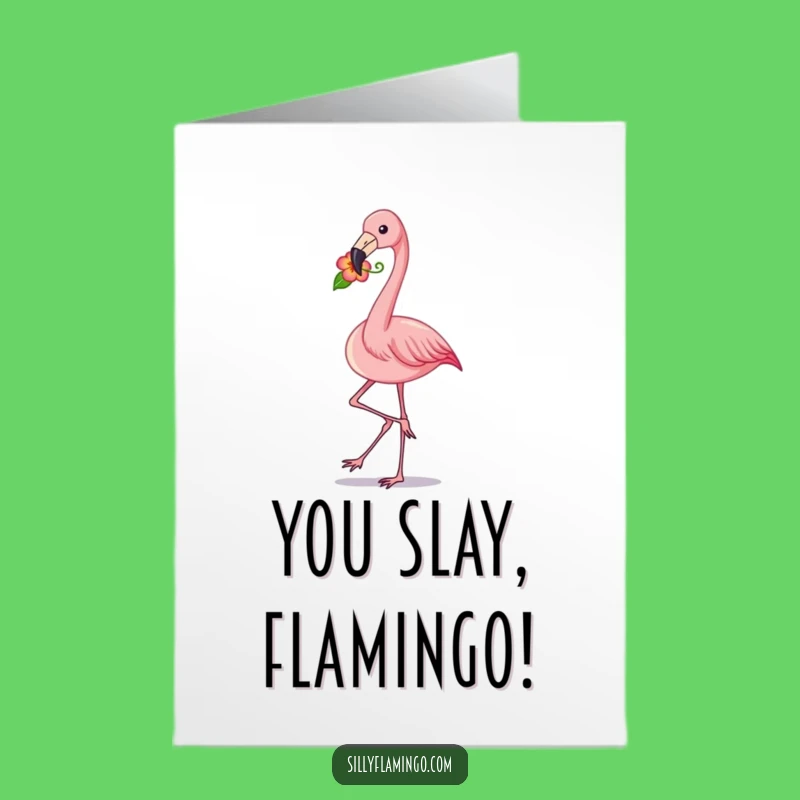 Elegant Flamingo Congrats Card Free Printable: Floral Bloom Downloadable Gift
