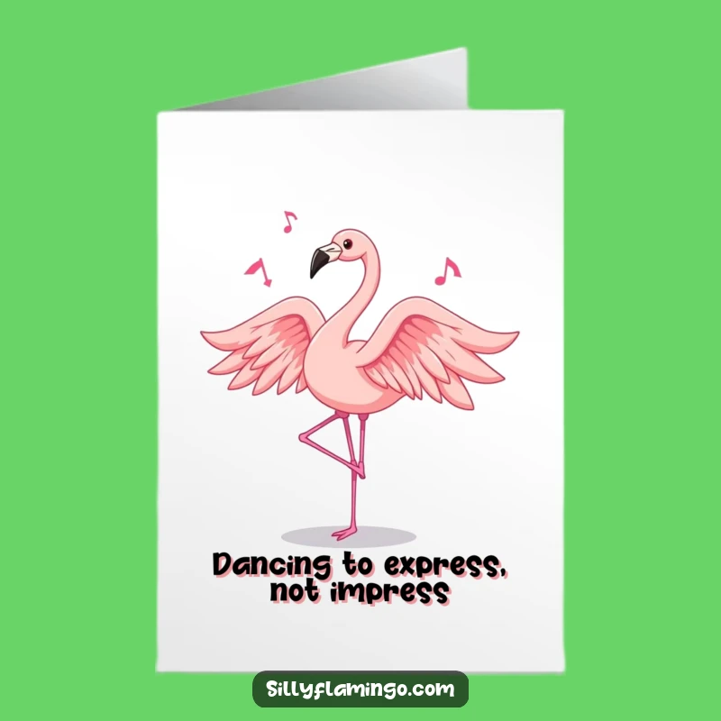 Free Printable Thank You Card: Dancing Flamingo! Express Gratitude with Downloadable Rhythm