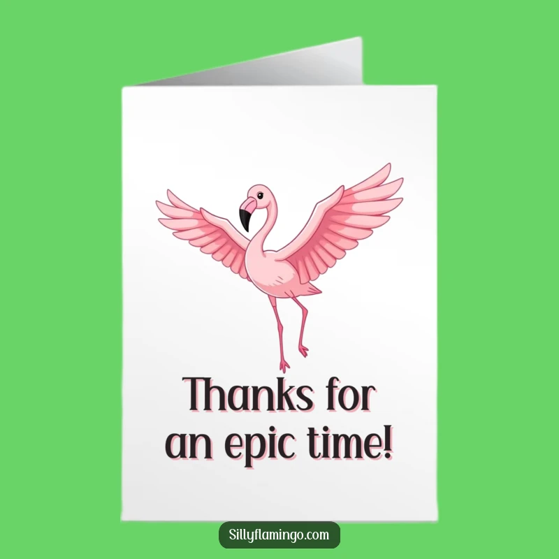 Free Printable Flamingo Thank You Card: Tropical Bird Appreciation Downloadable Gift