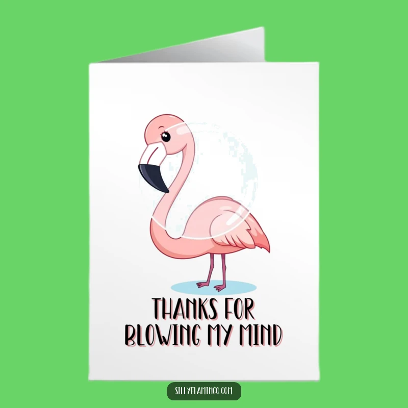 Free Printable Thank You Card: Flamingo Bubble Trouble for a Quirky DIY Gift