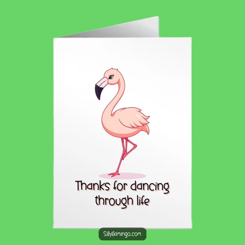Free Printable Thank You Card: Flamingo Dance for a Fun DIY Gift