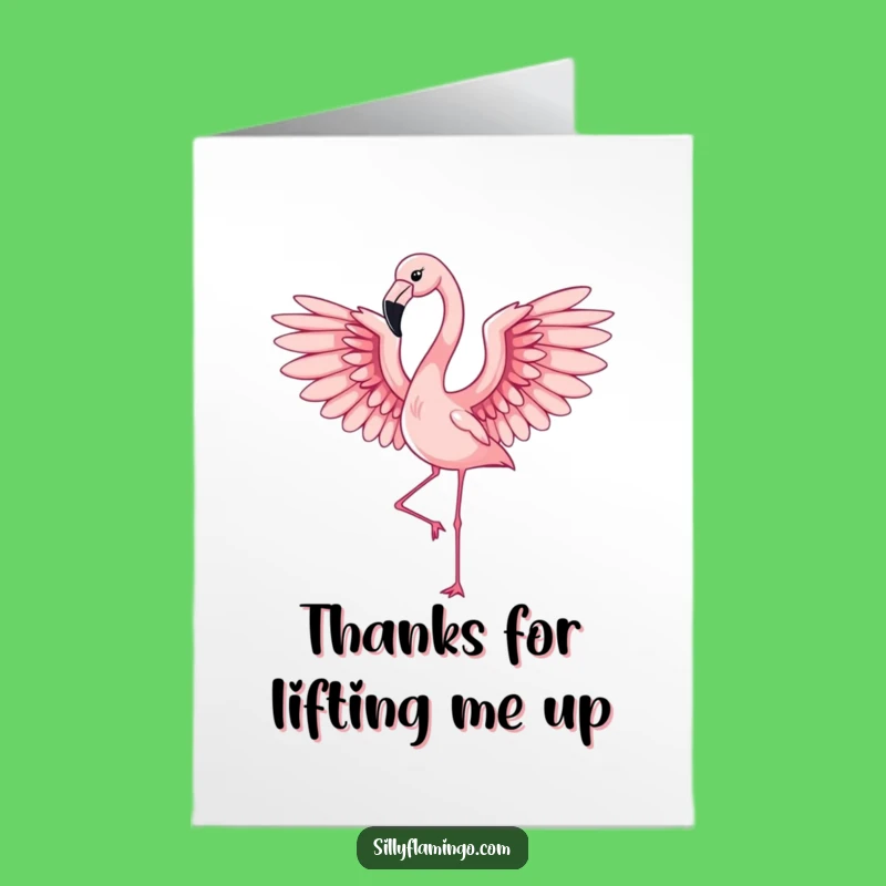 Free Printable Thank You Card - Elegant Flamingo Flies Thanks Your Way