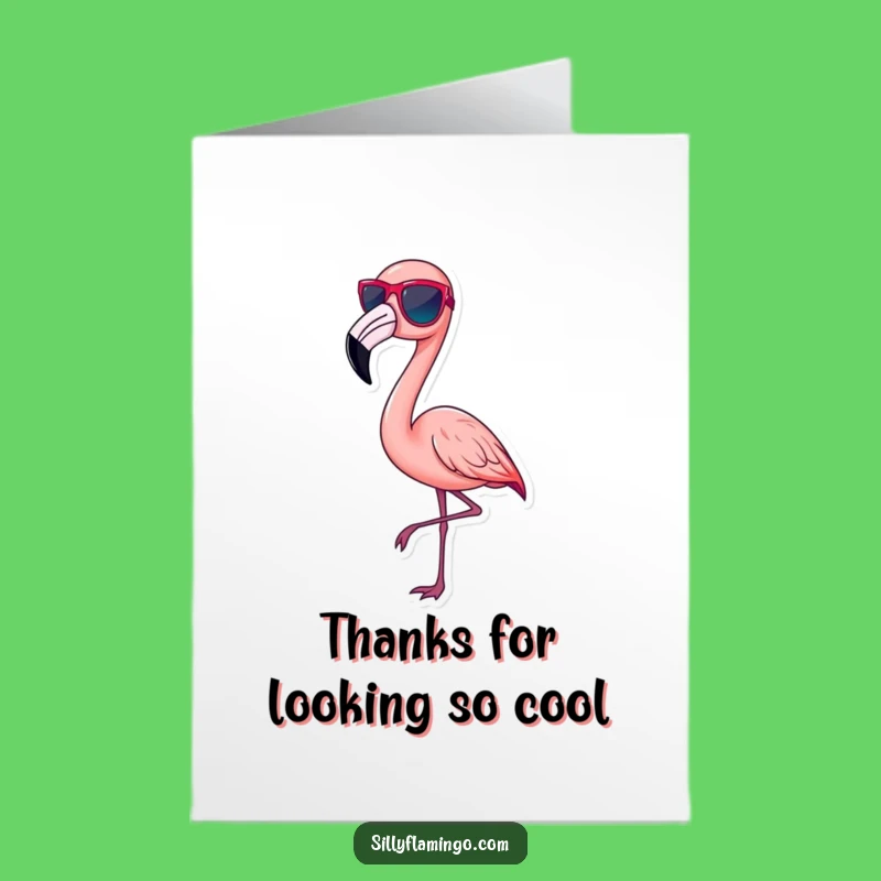 Free Printable Thank You Card: Chic Flamingo, Fashionable Downloadable Gratitude Gift