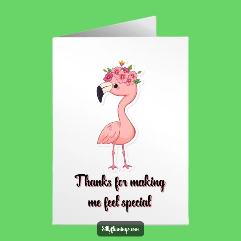 Free Printable Thank You Card: Flamingo's Grace, Floral Thanks, Downloadable Appreciation