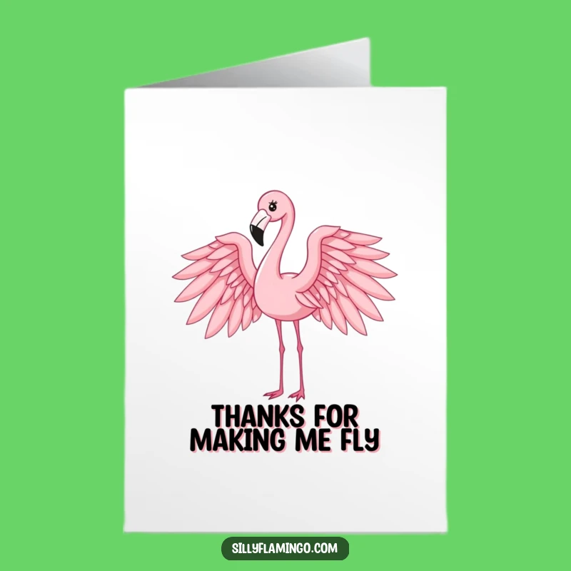 Free Printable Thank You Card: Stylish Flamingo Pose Downloadable