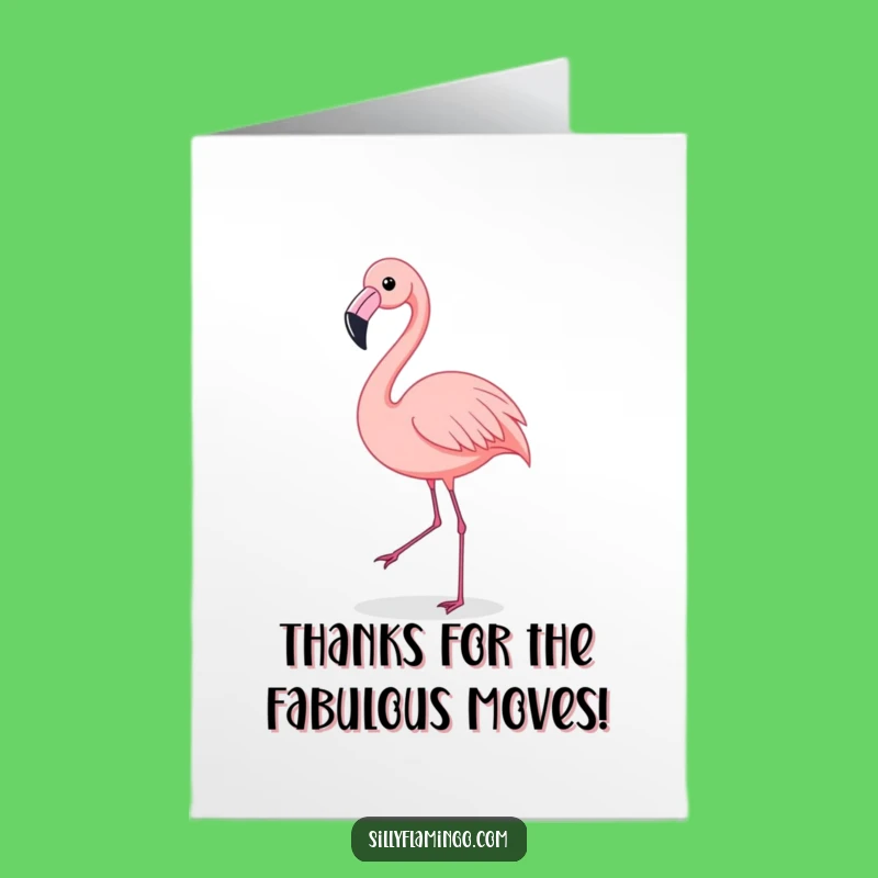 Free Printable Flamingo Card: Funny Thank You Downloadable Gift for Any Thanks