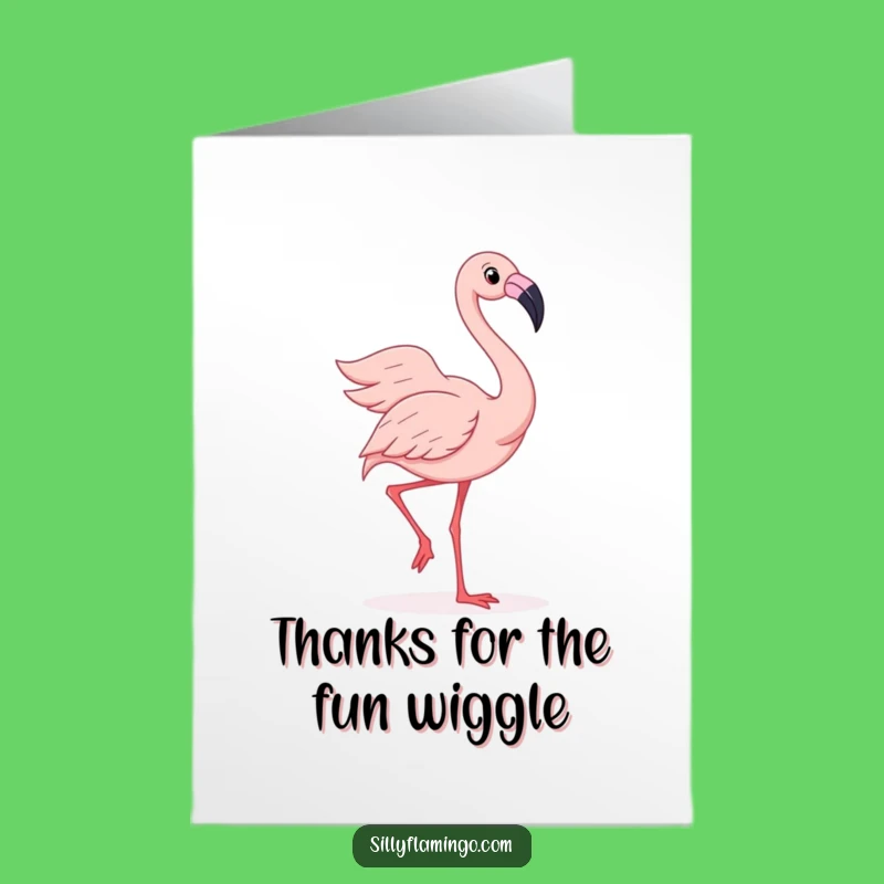 Free Printable Thank You Card: Flamingo's Wiggle of Thanks