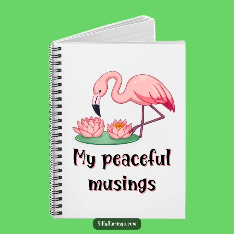 Funny Flamingo Lily Notebook: Jot Down Thoughts with Peaceful Style