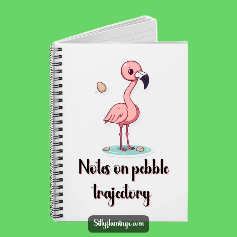Funny Flamingo Pebble Toss Notebook - Jot Down Your Fun Ideas, Perfect Gift!