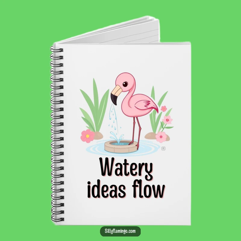 Funny Flamingo Water Spray Notebook: Jot Down Ideas with Playfulness