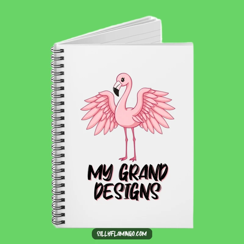 Funny Flamingo Wings Notebook: Elegant Journaling, Perfect Funny Gift for Writers