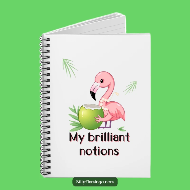 Funny Pearl Flamingo Journal - Elegant Notes & Humorous Thoughts