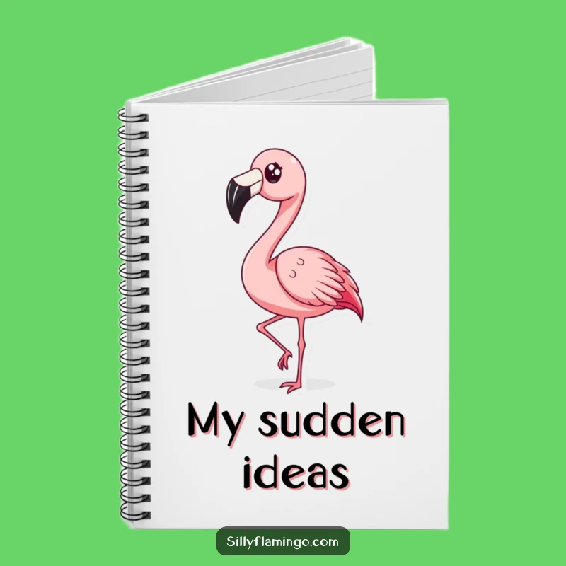 Funny Surprised Flamingo Bobbing Notebook: Jot Down Thoughts with Dramatic Flair, Ideal Funny Gift