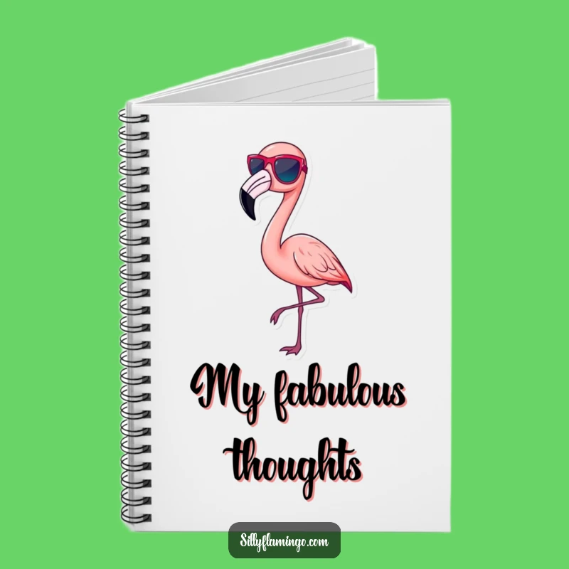Funny Flamingo Notebook - Chic Pose Design, Perfect for Stylish Notes