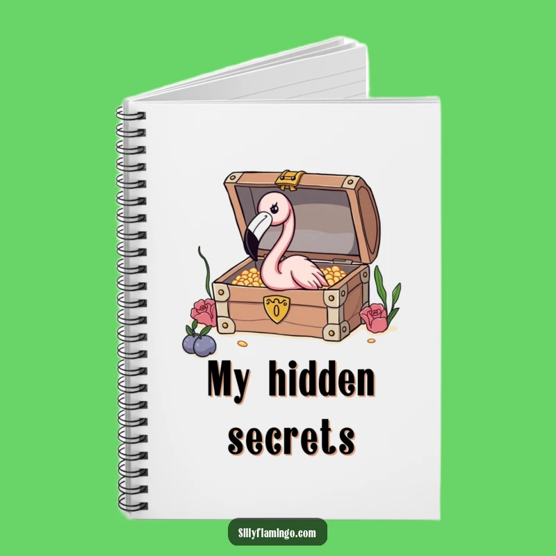 Funny Flamingo Treasure Notebook: Adventurous Bird Journal for Notes & Ideas