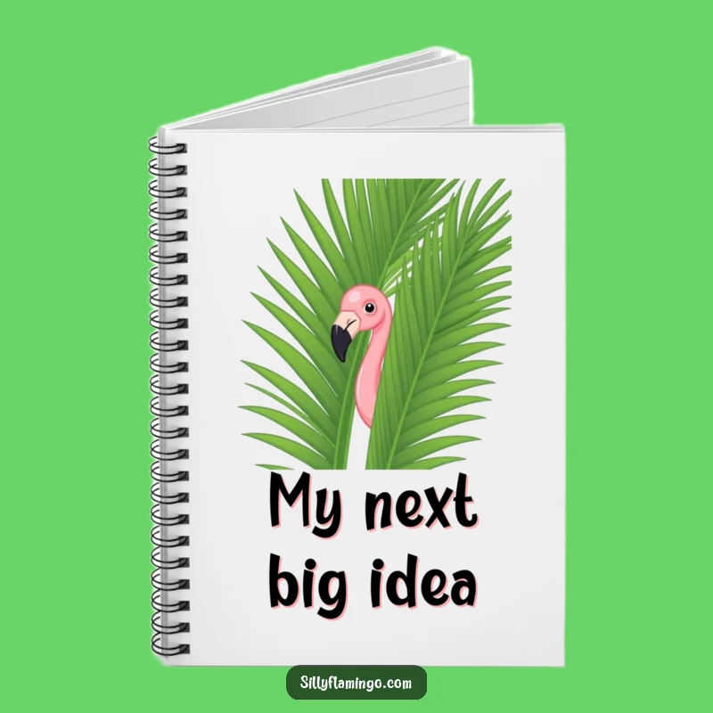 Funny Flamingo Palm Leaf Notebook: Jot Down Ideas Funny Gift