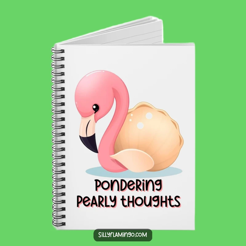 Funny Flamingo Notebook: Curious Bird & Seashell Journal, Hilarious Writing Gift