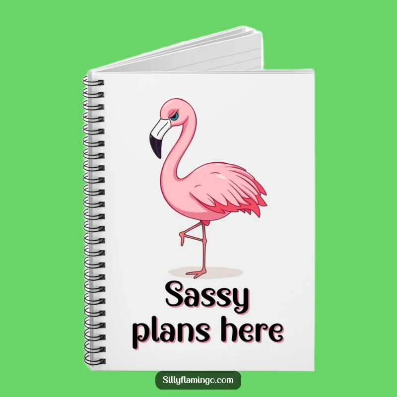 Funny Flamingo Sassy Notebook: Attitude Journaling, Ideal Funny Gift
