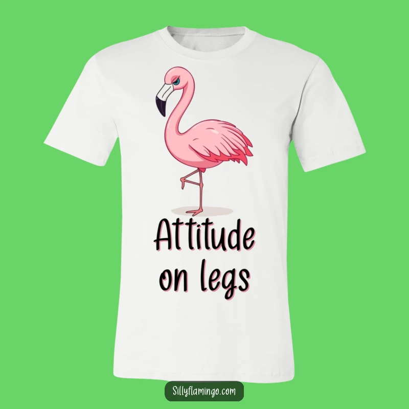 Funny Flamingo Sassy T-Shirt: Strutting Bird Tee, Ideal Attitude Gift