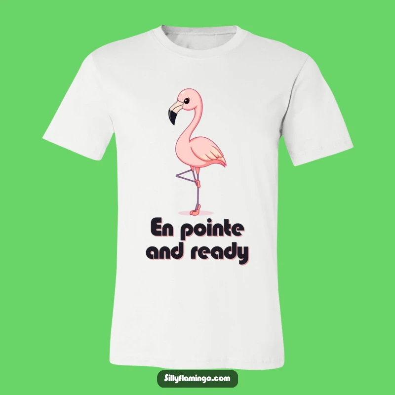 Funny Flamingo Ballet Slippers T-Shirt: Pirouette in Style and Laughter