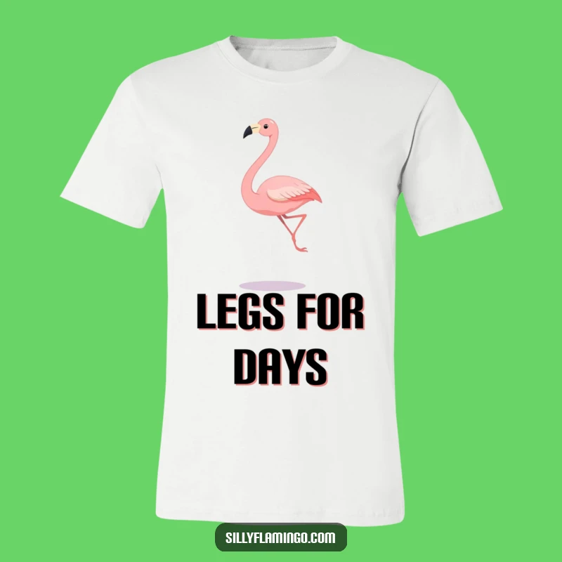 Funny Flamingo Long Legs Leap T-Shirt - Comical Bird Lover Gift