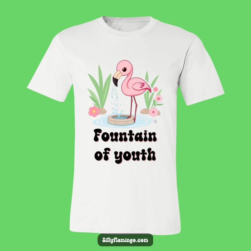 Funny Flamingo Water Spray T-Shirt: Playful Splash and Humor
