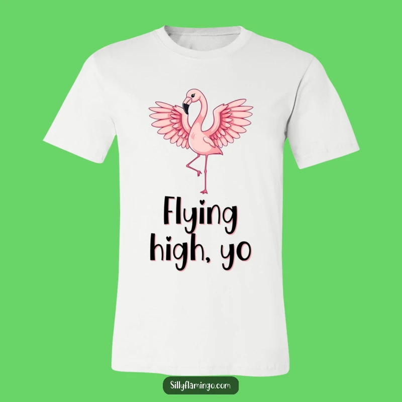 Funny Flamingo Wings T-Shirt: Elegant Flight for Casual Style