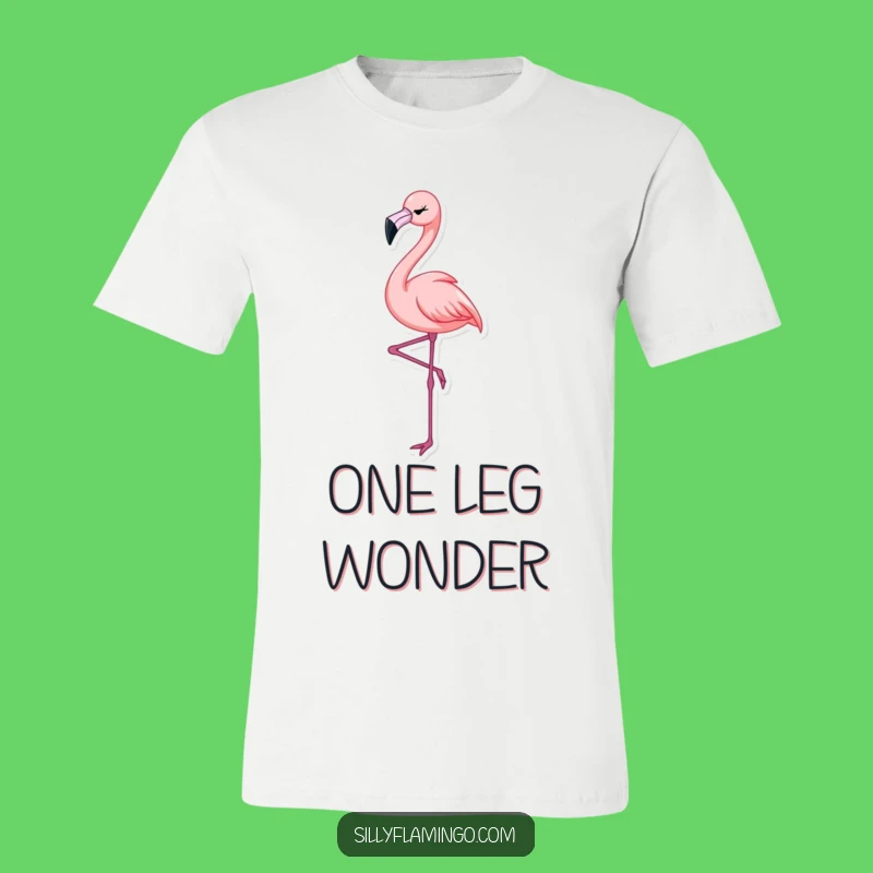 Funny Flamingo Wink T-Shirt: Chic & Hilarious Bird Apparel for a Stylish Look