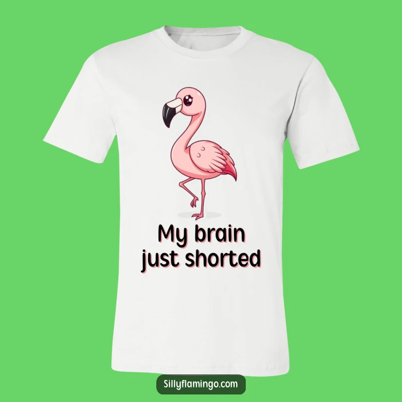 Funny Surprised Flamingo Bobbing Tee: Express Shock with Humor, Ideal Funny Gift