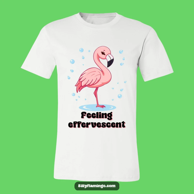 Funny Winking Flamingo Sparkle T-Shirt: Add Splash to Your Style!