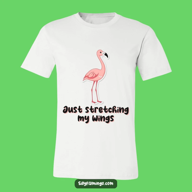 Funny Flamingo Stretch T-Shirt: Hilarious Bird Yoga Tee for Comedic Relief