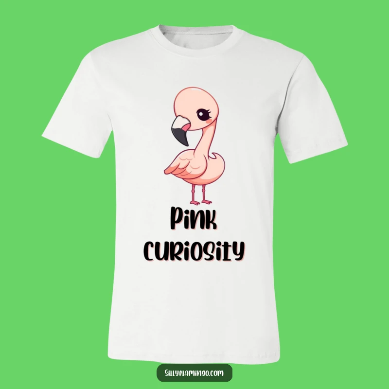 Funny Kawaii Flamingo Winking T-Shirt: Cute and Playful Apparel
