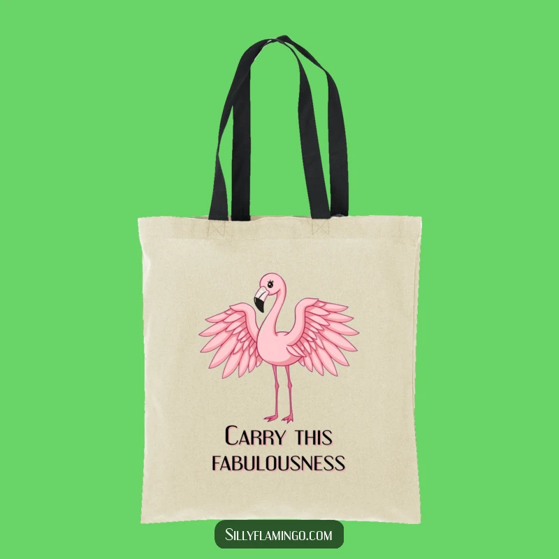 Funny Flamingo Wings Tote Bag: Elegant Carry-All, Chic Funny Gift