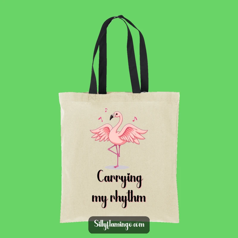 Funny Dancing Flamingo Tote Bag: Pink Feather Dancer Accessory, Perfect Gift
