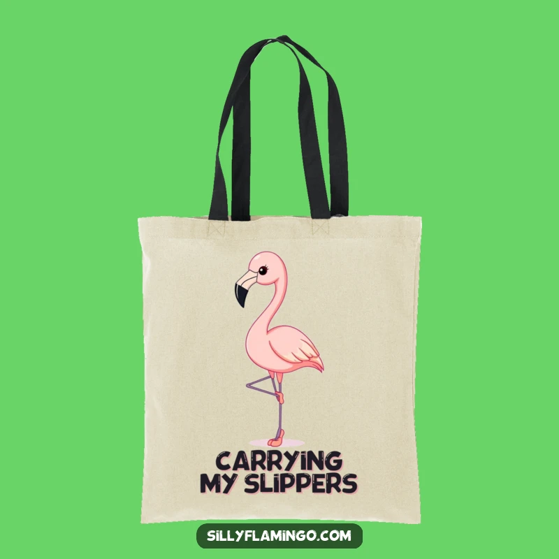 Funny Flamingo Ballet Slippers Tote Bag: Carry Your Grace and Goods