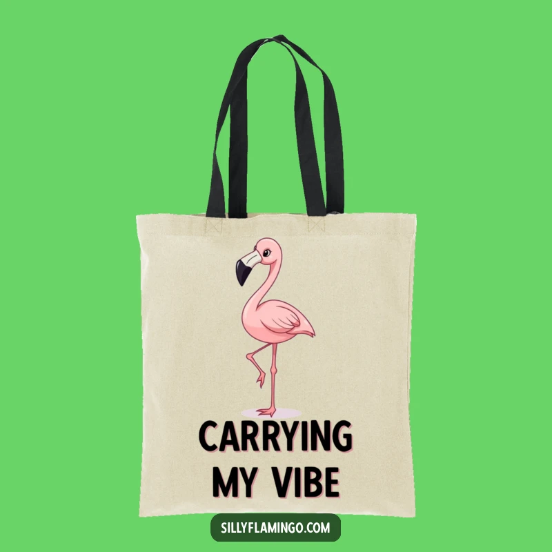 Funny Flamingo Tote Bag: Balancing Beauty, Tropical Fun Gift!
