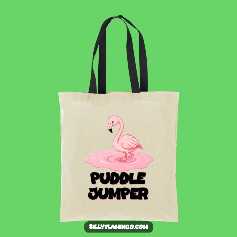 Funny Flamingo Splash Tote Bag: Playful Carry-All, Ideal Funny Gift
