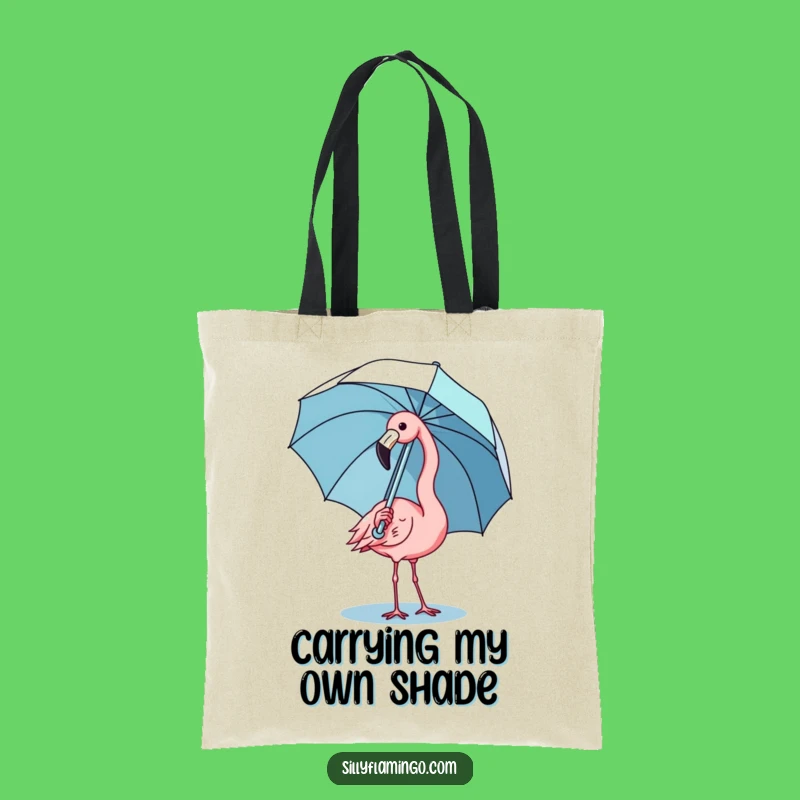 Funny Kawaii Flamingo Umbrella Tote Bag - Stylish Accessory for Bird Lovers