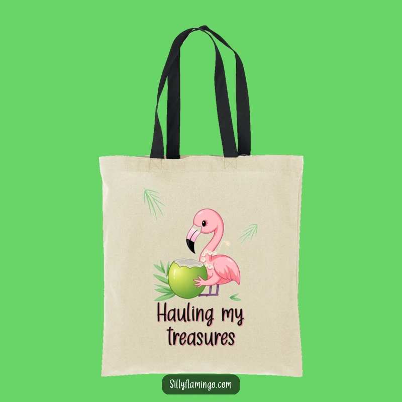 Funny Pearl Flamingo Tote Bag - Chic Sip, Stylish Gift