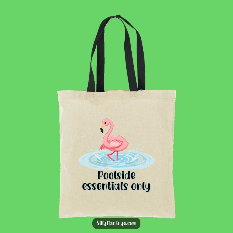 Funny Flamingo Pool Splash Tote Bag: Chic & Hilarious Bird Bag, Perfect Gift